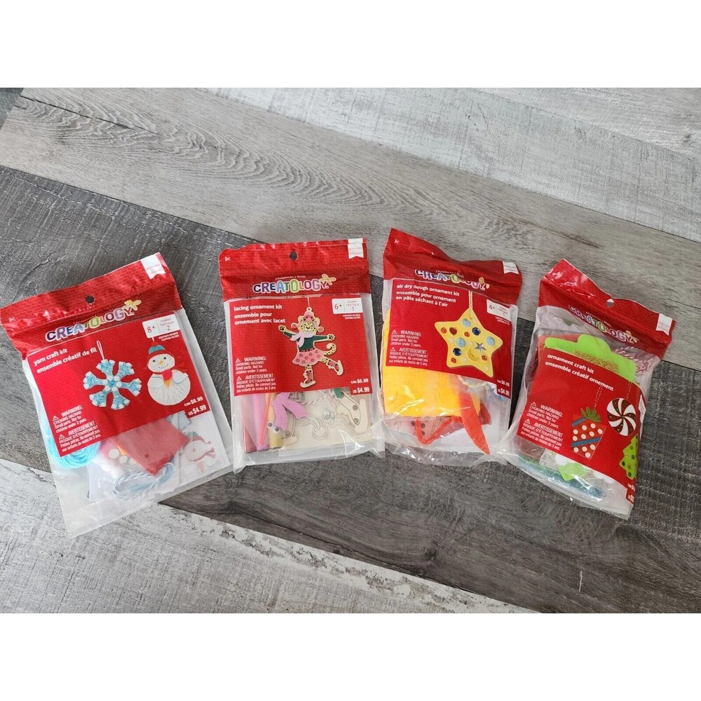 Christmas Ornament Craft Kits Lot OF 4 - Creatology Sealed DIY NEW Tree, Star +